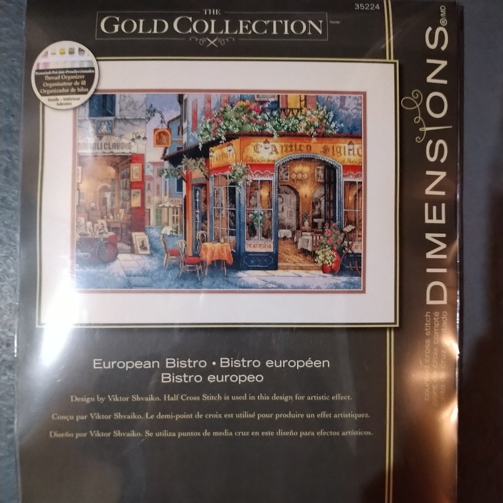 Dimensions Gold Collection Counted Cross Stitch Kit - European Bistro